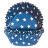 Formas Cupcakes Azul Escuro Estrelas
